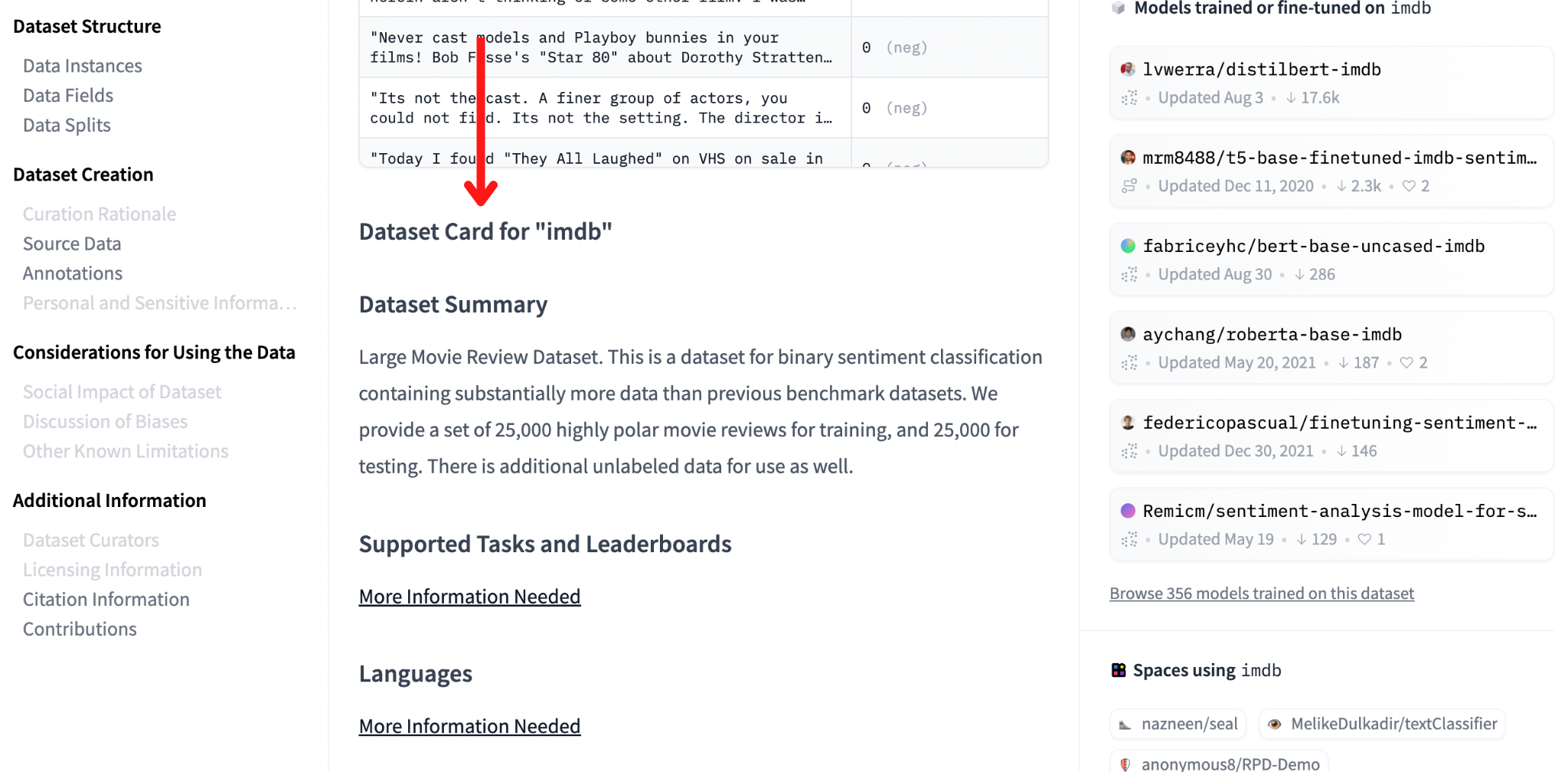 imdb · Datasets at Hugging Face